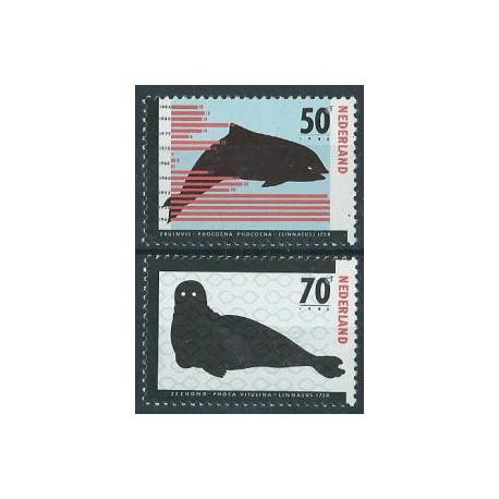 Holandia - Nr 1279 - 80 1985r - Ssaki morskie