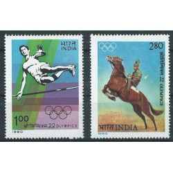 Indie - Nr 834 - 35 1980r - Sport - Olimpiada , Koń