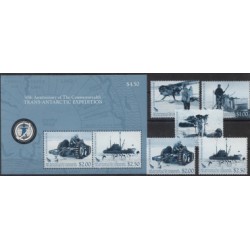 Ross - Nr 104 - 08 Bl 2  2007r - Marynistyka  -  Ptaki  -  Psy