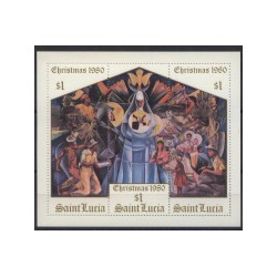St. Lucia - BL 27 1980r - Boże Narodzenie