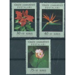 Turcja - Nr  1834 - 36 1962r - Kwiaty