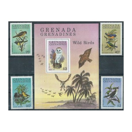 Grenada Gr  - Nr 385 - 88 Bl 49 1980r - Ptaki