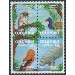 Kolumbia - Nr 1912 - 15 1993r - Ptaki - Ssaki