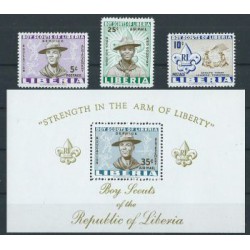 Liberia - Nr 573 - 75 Bl 32 1961r - Scauting