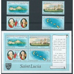 St. Lucia - Nr 578 - 81 Bl 34 1982r - Marynistyka