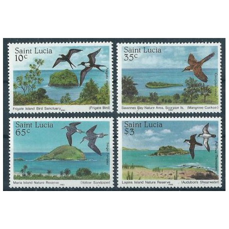 St. Lucia - Nr 771 - 74 1985r - Ptaki
