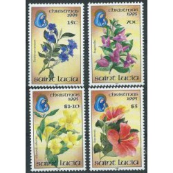 St. Lucia - Nr 1037 - 40 1995r - Boże Narodzenie - Kwiaty