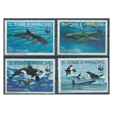 St. Tome - Nr 1302 - 05 1992r - WWF - Ssaki morskie