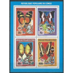 Kongo - Nr 1242 - 45 A 1991r - Motyle