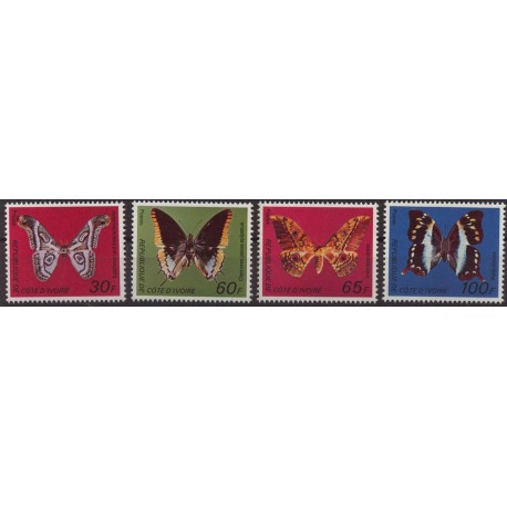 Wybrzeże Kości Słoniowej - Nr 527 - 30 1977r - Motyle
