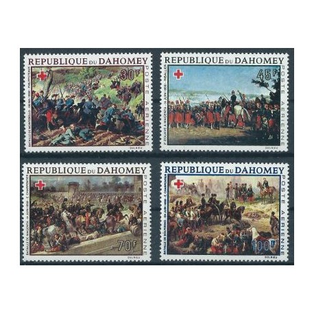 Dahomej - Nr 352 - 55 1968r - Malarstwo -  Konie