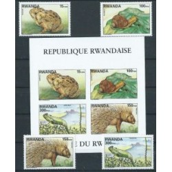 Rwanda - Nr 1461 - 64 Bl 113 1995r - Płazy