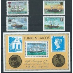 Turks & Caicos - Nr 791 - 94 Bl 68 1987r - Marynistyka
