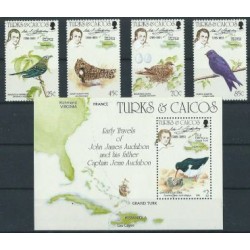 Turks & Caicos - Nr 718 - 21 Bl 54 1985r - Ptaki