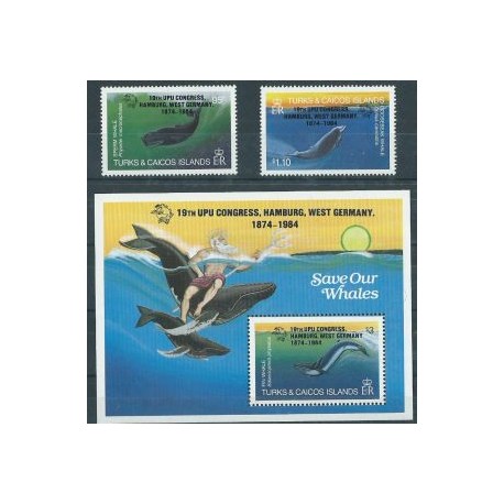 Turks & Caicos - Nr 699 - 70 Bl 50 1984r - Ssaki morskie
