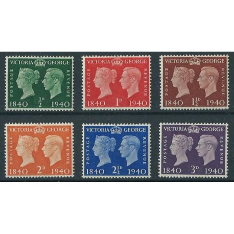 Wielka Brytania - Nr 215 - 20 1940r - 100 Lat znaczka