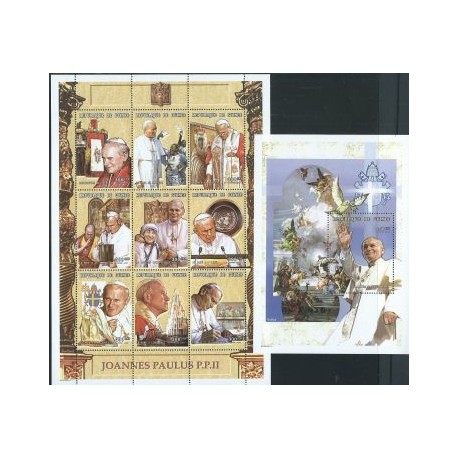 Gwinea - Nr 2097 - 05 Bl 556 Chr 272 1998r - Papież