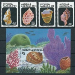 Antigua & Barbuda - Nr 953 - 56 Bl 112 1986r - Muszle