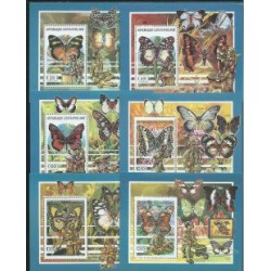 Centralna Afryka - Bl 493 - 98 1990r - Motyle
