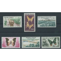 Madagaskar - Nr 455 - 60 1960r - Motyle - Krajobrazy