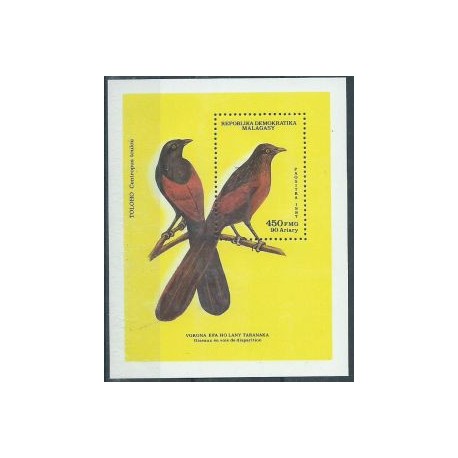 Madagaskar - Bl 37 1987r - Ptaki