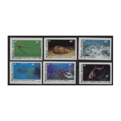 Wallis & Futuna - Nr 390 - 95 B 1981r - Fauna morska - Ryby