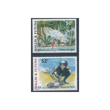 Wallis & Futuna - Nr 736 - 37 1998r - Połów ryb