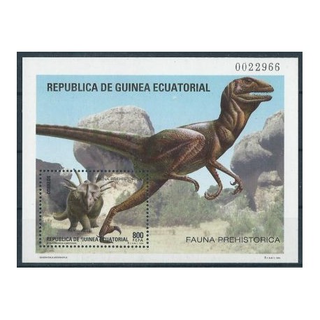 Gwinea Równikowa - Bl 325 1994r - Dinozaury