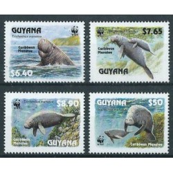 Guyana - Nr 4081 - 84 1993r - WWF - Ssaki morskie