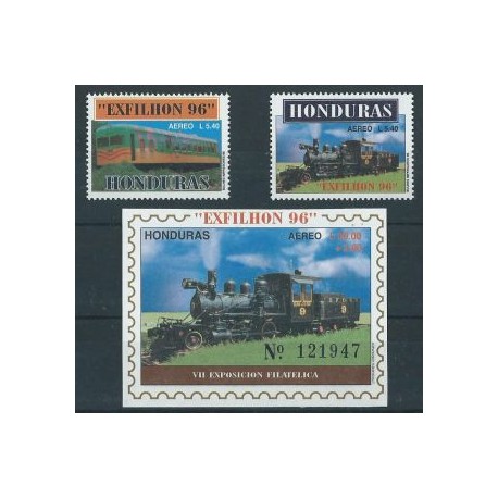 Honduras - Nr 1311 - 12 Bl 56 1996r - Koleje