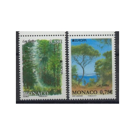 Monako - Nr 3039 - 40 2011r - CEPT - Drzewa
