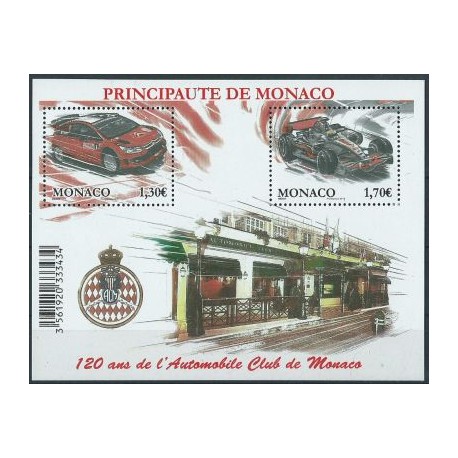 Monako - Bl 95 2009r  - Samochody