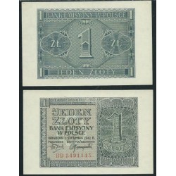 G.G.  - 1Zł 1941r - Banknot - Stan 1