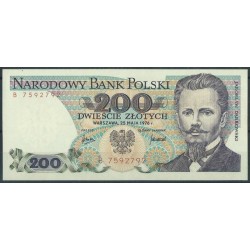 Polska PRL - 200 Zł 1976r - Banknoty - Stan 1