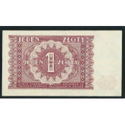 Banknoty - PRL  1 zł 1946 r Stan 1