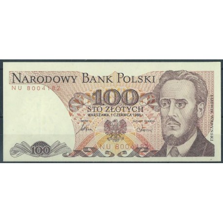 Polska PRL - 100 Zł 1986r - Bankeot - Stan 1