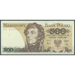 Polska PRL - 500 Zł 1982r - Banknot - Stan 1