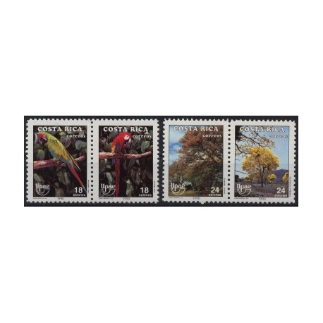 Kostaryka - Nr 1381 - 84 1990r - Ptaki  -  Drzewa