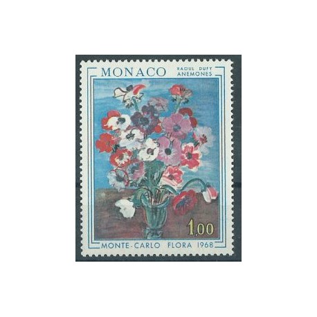 Monako - Nr 890 1968r - Kwiaty - Malarstwo