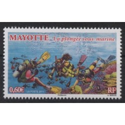 Mayotte - Nr 256 2011r - Ryby - Płetwonurek