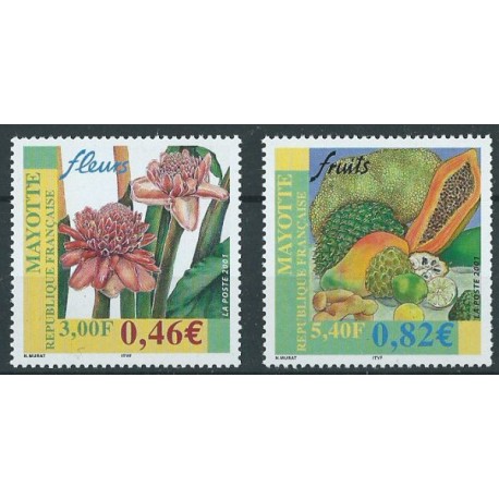 Mayotte - Nr 106 - 07 2001r - Kwiaty  - Owoce