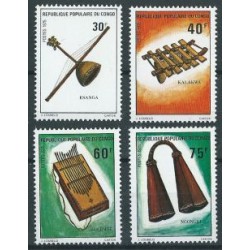 Kongo - Nr 481 - 84 1975r - Instrumenty muzyczne