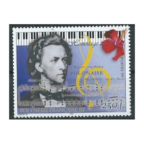 Polinezja Fr. - Nr 801 1999r - Kompozytorzy - Chopin - Polonika