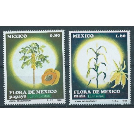 Meksyk - Nr 1835 - 36 1982r - Kwiaty - Owoce