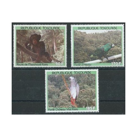 Togo - Nr 2188 - 90 1991r - Ptaki - Ssaki