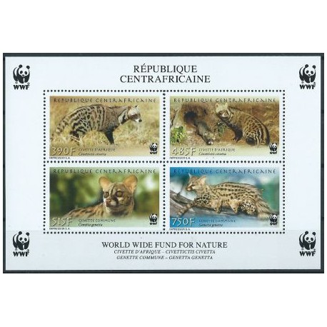 Cent. Afryka - Bl 697 A 2007r - WWF - Ssaki