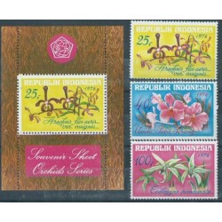 Indonezja - Nr 850 - 52 Bl 19 1976r - Kwiaty
