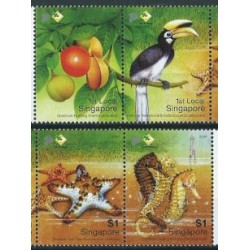 Singapur - Nr 1383 - 86 2004r - Ptak - Fauna morska