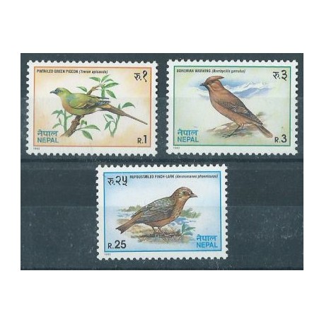 Nepal - Nr 531 - 33 1992r - Ptaki