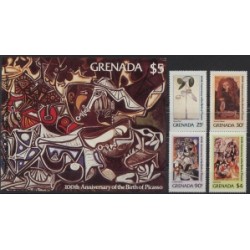 Grenada - Nr 1091 - 94 Bl 95 1981r - Malarstwo
